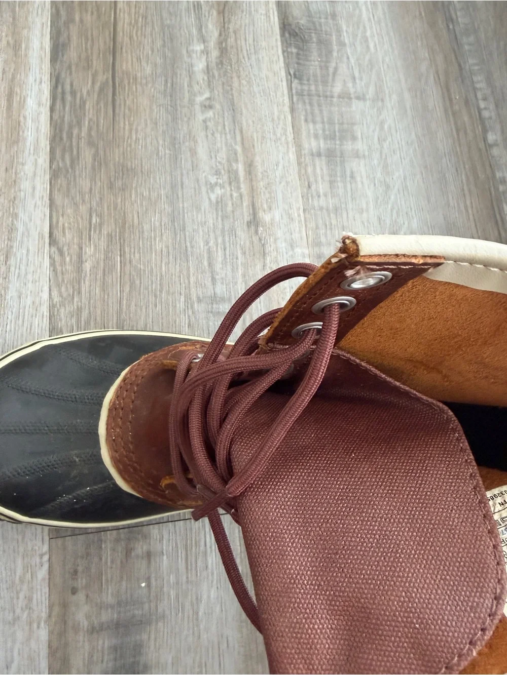 Sorel Brown and Black Waterproof Lace-Up Snow/Rain Boots
